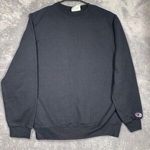 Champion Eco Authentic Black Crewneck Sweatshirt‎ Size L Made in Honduras